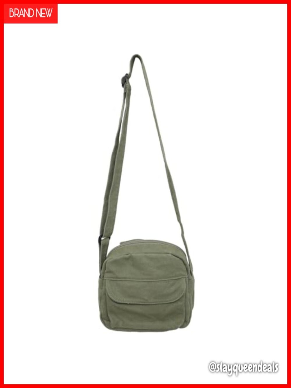GOQUFOY Canvas Small Crossbody Bag Zip Mini Purse Phone Bag Adjustable Strap
